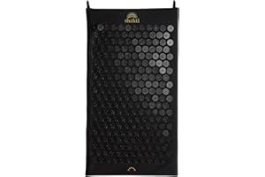 ‎SHAKTIMAT ShaktiMat [Das Original seit 2007] Akupressurmatte zur Entspannung für Rücken, Nacken, Füße, Ethische Handarbeit, GOTS-zertifizierte Bio-Baumwolle, Schwarz