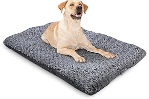 Rehmat Collection XL Large Dog Bed Mattress Cushion Mat, Super Soft Durable Plush, Anti Slip, Easy Clean Machine Washable Zip Cover, (Extra Large (120cm x 70cm), Charcoal Grey)