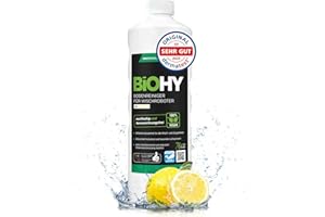BiOHY Detersivo per pavimenti per robot di pulizia (Bottiglia da 1l) | Concentrato per tutti i robot di pulizia e aspirazione|pulizia senza aloni su tutti i pavimenti (Wischroboter)