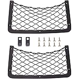 MAGIIN Pack of 2 Boot Net Bags, 36 x 18 cm Car Storage Net with Plastic Frame, Storage Net Boot Net for Car, Motorhome, Boat,
