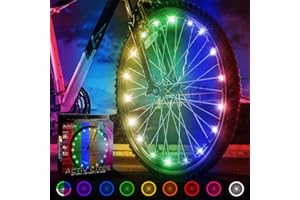 Activ Life LED Bike Wheel Lights with Batteries Included! Get 100% Brighter and Visible from All Angles for Ultimate Safety & Style (1 Tire Pack)