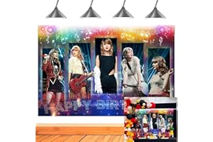 BSNRDX Swift Singer Fotohintergrund Taylor Party Hintergrund Birthday Singer Party Supplies Cartoon Geburtstag Hintergrund für Weihnach Kinder Dekoration Fotohintergrund（150 * 100cm）