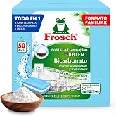 Frosch - All in 1 Machine Dishwasher Tablets with Bicarbonate, Cleaning and Shine, No Animal Component, No Phosphates, or Pho