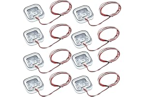 Heevhas 8PCS Sensor de peso de medio puente Sensor de peso de células de carga corporal 3 hilos 50 kg/110 libras Galgas extensométricas de resistencia eléctrica