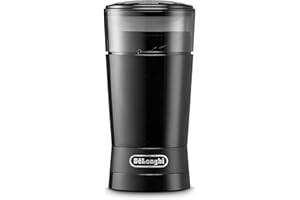 De'Longhi KG200 Electric Coffee Grinder, Stainless Steel Blade, 90g Coffee Bean Capacity, Black