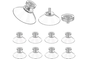 winbest 12 ventose con filettatura Ø 40 mm, ventose in PVC per finestre, ventose trasparenti per vetro con viti