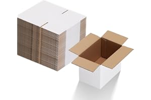 EYMPEU 40 Stück 15,3x10,2x10,2cm Weiße Versandkarton, Kartons für kleine Gegenstände, Spielzeug, Schreibwaren und Weihnachtspäckchen