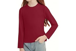 STYDAZZ Langarm T-Shirt Mädchen Basic Tops Einfarbig Kinder Tshirts Casual Rundhals Tees Oberteile 4-14 Jahre