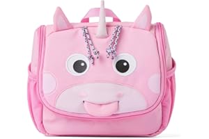 Affenzahn - Miękka kosmetyczka dziecięca z różowego jednorożca z recyklingu (afz-wab-002-027) rozmiar 20 cm, Różowy, Taille unique, Nowoczesny