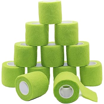 12-Rolls Tan Self Adherent Bandage Wrap, Vet Tape, Medical Tape - Foto 2