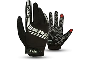FDX Full Finger Winter Cycling Gloves, Breathable, Water Resistant, Windproof, Anti- Shocking Gel Padded Palms, Touchscreen, Anti-Slip Thermal Warm Men Women, Racing, MTB, Riding, Running, Hiking