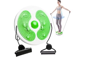 CHANCCI 11 Inch Twist Waist Disc Balance Board,Fitness Drehscheibe Waist Wriggling Plate Fitnessgeräte,mit Widerstandsbändern und Fußmassage,Taille Drehscheibe Hüfttrainer