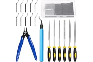 Swpeet Deburring Tool Kit Metal Handle Chamfer Tool for Resin Aluminum Brass Plastic Pipes