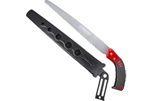Darlac Sabre Tooth Tri–Edged Pruning Saw - Lightweight - Ideal for Pruning Fruit Trees - Easy Pull-Back Action - Non-Slip Grip - Razor Sharp Precision - Safety Cover Included - 100mm Cut Capacity