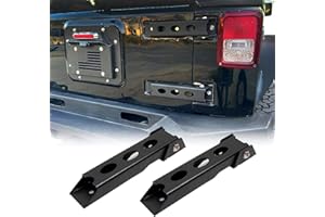 ETL INDUSTRIES Heckklappenscharnier-Set, Stahl, verstärkt, strapazierfähig, Heckklappe, Scharnierabdeckung, Halterung, passend für Jeep Wrangler JK JKU Unlimited 2/4-Türer