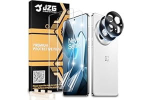 JZG 2 x Protector Pantalla para OnePlus 13 (6,82 Pulgadas) con 2 x Protector de Lente de Cámara, Autorreparación, Compatible Huellas Dactilares ID, HD Clara, Antiarañazos