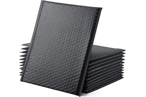 FWEEK 30 Pack Poly Bubble Mailers A4 Black 254 x 330mm (10x13 Inch) Padded Envelopes Bubble Lined Poly Mailer Self-Seal for Packaging Shipping Mailing