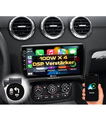 Autoradio Android 15 Pour Audi TT (2006-2011) - 9" GPS, CarPlay/Android Auto, 6Go/128Go, 4G