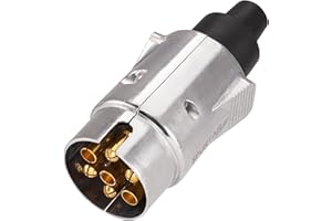 Spurtar Prise Remorque 7 Broches, Adaptateur Prise Remorque Voiture Faisceau Trailer 7 Broches, Connecteur 12V, 4 Male & 3 Femelle Plug Standard Européen Accessoires Electrique