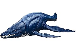 Mattel Jurassic World Wild Roar Brachauchenius Dinosaur Action Figure Toy with Chomp Attack, Light Up Feature & Roar Sound, Scan Code for Digital Play, JKL79