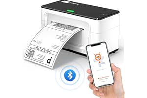 MUNBYN 4x6 Impresora de Etiquetas Bluetooth, Impresora Térmica de Etiquetas con Velocidad de Impresión 150mm/s -Vía USB Bluetooth, para Colissimo, UPS, Amazon, Ebay, Shopify