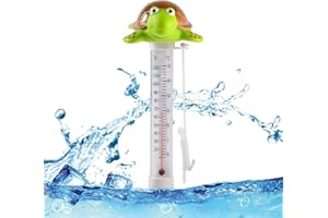 Amebleak Termometro Piscina Flotante, Termómetro Piscina de Agua, Termómetro Flotante con Cuerda, Fácil de Leer para Piscinas al Aire Libre e Interiores, Jacuzzis, Spas (B)