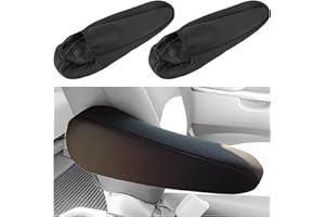 WLLHYF Auto-Armlehnenbezug Elastisches Flaches Stoffgewebe Universelle Passform Autositz-Armlehnen-Schonbezug-Schutz für LKW, SUV, Transporter, ein Paar (Schwarz)