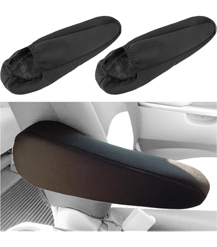 CHENNAN Armleuninghoezen, voorstoel, armleuninghoezen, auto-voorstoelen, elastische armleuninghoes, SUV, elastisch, universeel, veelzijdig voor auto's, terreinwagens, campers (beige