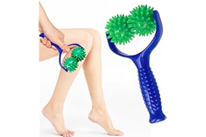 VMINOG Rouleau de Massage Balle de Massage Avec Poignée, Pied, Dos, Jambes, Pieds, Boule Fasciale De La Colonne Cervicale, Appareil à Rouleau D'Auto-Massage De Massage