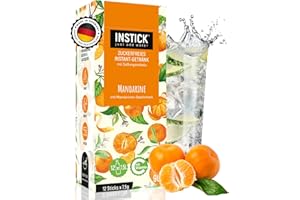 ‎INSTICK JUST ADD WATER INSTICK Zuckerfreies Instant-Getränk (Mandarine) - 1 Packung für 12 x 1,5-2,5 L - Veganes Getränkepulver Kalorienarm & Vitamin C - Instant-Pulver