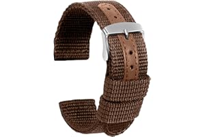 ULLCHRO Nylonowy pasek do zegarka, zapasowy płócienny pasek do zegarka, wojskowy, dla mężczyzn i kobiet, 18 mm, 20 mm, 22 mm, 24 mm, bransoletka do zegarka ze srebrną klamrą ze stali nierdzewnej
