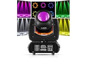 DELIBANG 2PCS 100W LED Moving Head Beam DJ Light 8 Prims RGB DMX-12CH Stage Lighting with 8 Gobos Rotation+12 Colors 0~100% Smooth Dimming Disco Light for Party Bar Club Halloween Christmas Wedding（UK Stock）