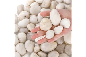 WUWEOT Kieselstein 2,7 kg Polierte Dekosteine Kleiner Dekorativer Kies Naturkies Polierte Steine Dekokiesel Natur Flusskiesel Kieselstein für Aquarium Garten Sukkulenten Basteln Tischdeko