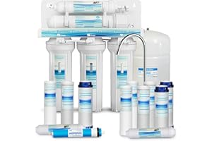 Geekpure 5-stopniowy system filtracji wody pitnej z odwróconą osmozą 75GPD - Plus dodatkowe 7 filtrów
