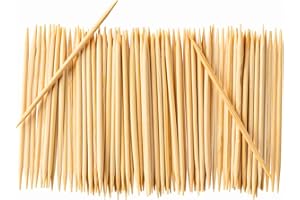 GreenMingle 1000 Count 1000 Pcs Bamboo Wooden Toothpicks - Round Sturdy Toothpick Holder Double-Side Point,Toothpick Dispenser for Teeth,Food Pick Appetizers,Cocktails Fruits,Olive & DIY Craft