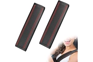 WEYYING 2 Stück Autogurtpolster, Gurtpolster Auto, Exquisite Prägung, Sicherheitsgurtbezug Schulterschoner, Auto Sicherheitsgurtbezüge, für Auto Sicherheitsgurt, Rucksack, Computertasche (Schwarz)