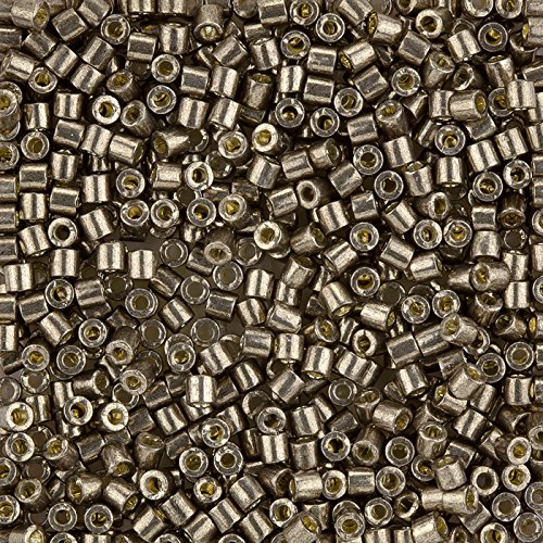Miyuki Delicas 8/0 Duracoat Galvanized Pewter 6.8g DBL-1852