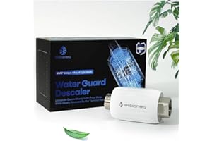 BRISKSPRING Wasserenthärter Salzfreier Wasserenthärtungsanlage, Sie die Skalenbildung an Warmwasserbereitern, Toiletten, Waschmaschinen, Wasserhahn Wasser Entkalker, 1/2" Anschluss Wasserentkalker, 3-Jahres