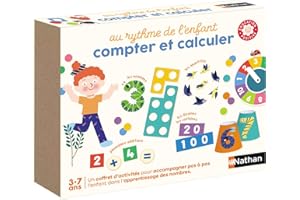 Nathan 31164 Zählen und rechnen Sie mit dem Rtyhmus originelles Set, um Sich Anders in die Mathematik für Kinder ab 3 Jahren zu Lernen, Mehrfarbig, 32 x 5 x 26 cm