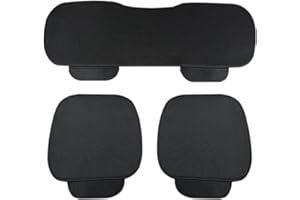 ALI2 Cuscino copri sedile auto, comodo e fresco, antiscivolo, protezione sedile auto, seta ghiacciata, nero