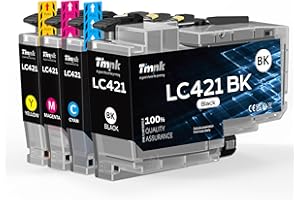 Timink LC 421 LC421XL Wkłady atramentowe kompatybilne z Brother LC421 LC 421XL do drukarki Brother MFC-J1010DW DCP-J1140DW DCP-J1050DW (4 sztuki)