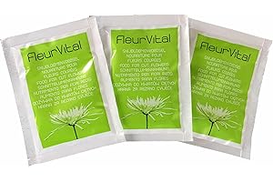 FLORISSIMA Fleur Vital 100 Tütchen | Schnittblumennahrung Pulver | 1 Tütchen für 0,5 Liter Wasser | Verlängert die Haltbarkeit von Schnittblumen | Blumenfrischhaltemittel für frische Blüten & klare Vasen