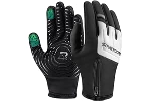 ‎ROCKBROS ROCKBROS Rękawice Rowerowe Damskie Męskie Zimowe Ciepłe Wiatroszczelne Antypoślizgowe do Jazdy na Rowerze Narciarstwa Turystyki Biegania MTB