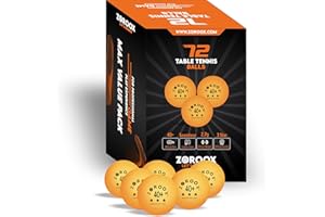 ZOROOX Balles de Tennis de Table Haute Performance 3 étoiles Lot de | 9, 18, 36 ou 72 | Orange ou Blanc | Plus de 40 balles de ping-Pong ABS de qualité compétition