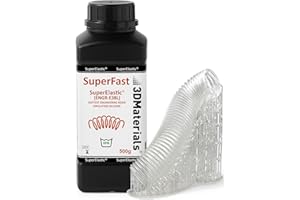 3D-Drucker Harz, Weichheit 60A, simuliert weiches Silikon, Hergestellt in Korea von 3DMaterials (500g, Transparent)