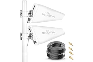Nelawya 5G 4G LTE Log - Antena dipolo periódica para exteriores de alta ganancia 7-12 dBi antena direccional MIMO externa con cable de baja pérdida de 10 metros, compatible con módem 5G 3G 4G LTE