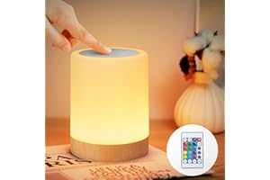 ‎BONSERY Bonsery Lampka nocna dotykowa, ściemniana, akumulatorowa lampa stołowa LED, bezprzewodowa, ładowana przez USB, lampka nocna dla dzieci z timerem i pamięcią, do sypialni, łazienki, salonu, na imprezę