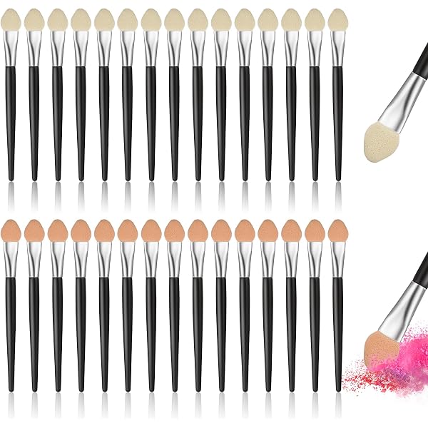 10er Set Lidschatten-Pinsel Oval, Wiederverwendbar & Leicht – Praktisch Für Unterwegs & Make-up-Tasche