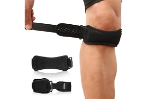 AGPTEK Patella-senknäband 2-pack, patellar-senstöd med silikagel, knäskydd för vandring, fotboll, basket, löpning, volleyboll, tendinit eller knäsmärta