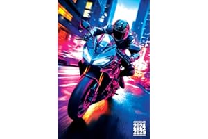 Agenda Scolaire: 2024-2025 Moto de Course pour Garcon de Septembre à Juillet pour Etudiant de Primaire, Collège, Lycée